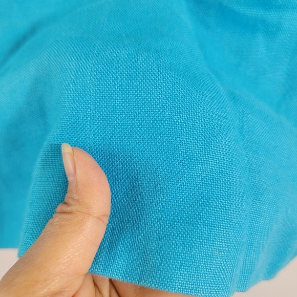 Talbots Royal Blue 100% Linen Blazer Sz 16 Short Sleeve Office Siren Corpcore - Picture 8 of 10